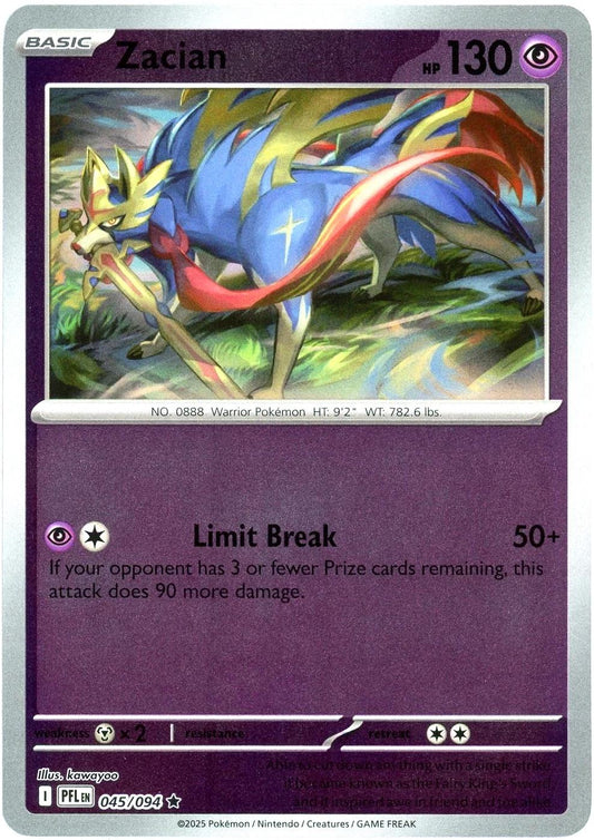 PFL Phantasmal Flames - 045/094 - Zacian (Reverse Holo)