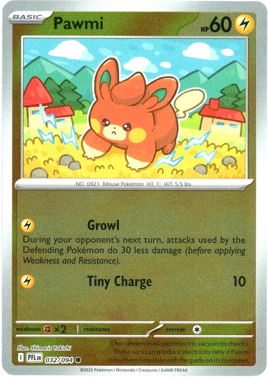 PFL Phantasmal Flames - 032/094 - Pawmi (Reverse Holo)