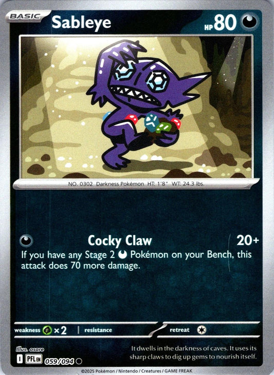 PFL Phantasmal Flames - 059/094 - Sableye (Reverse Holo)
