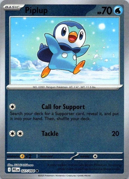 PFL Phantasmal Flames - 027/094 - Piplup (Reverse Holo)