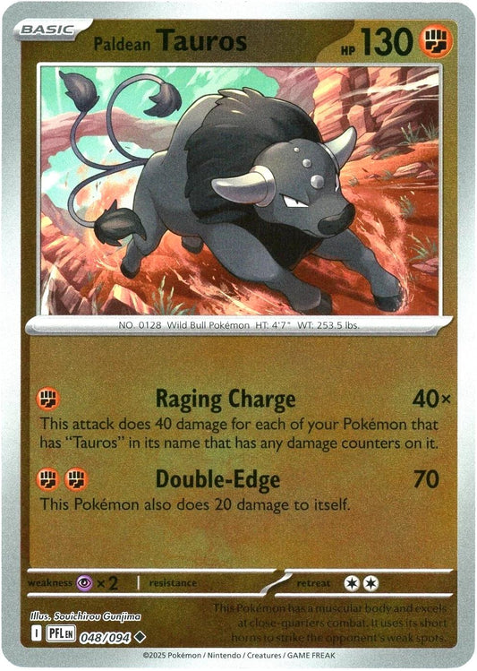 PFL Phantasmal Flames - 048/094 - Paldean Tauros (Reverse Holo)