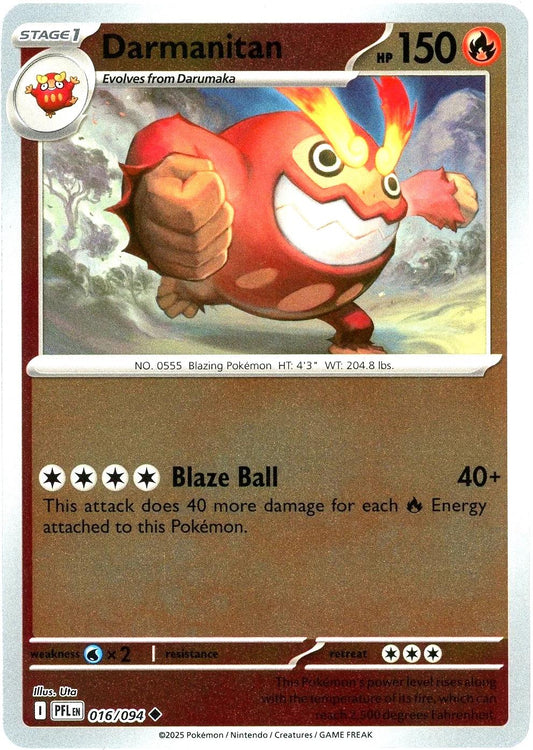 PFL Phantasmal Flames - 016/094 - Darmanitan (Reverse Holo)