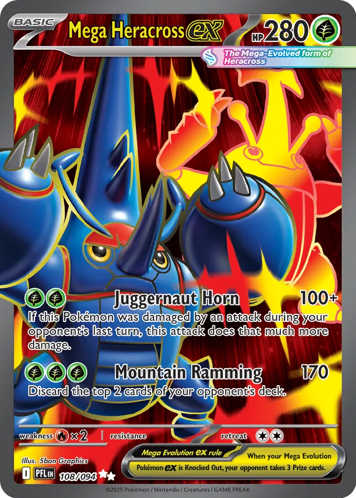 PFL Phantasmal Flames - 108/094 - Mega Heracross ex