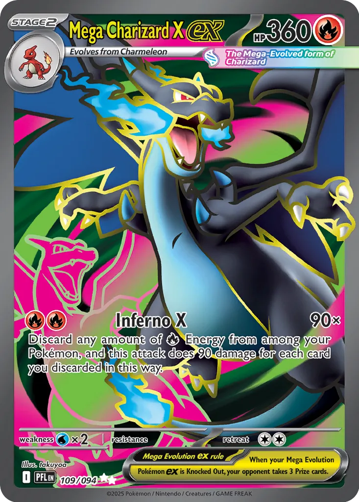 PFL Phantasmal Flames - 109/094 - Mega Charizard X ex