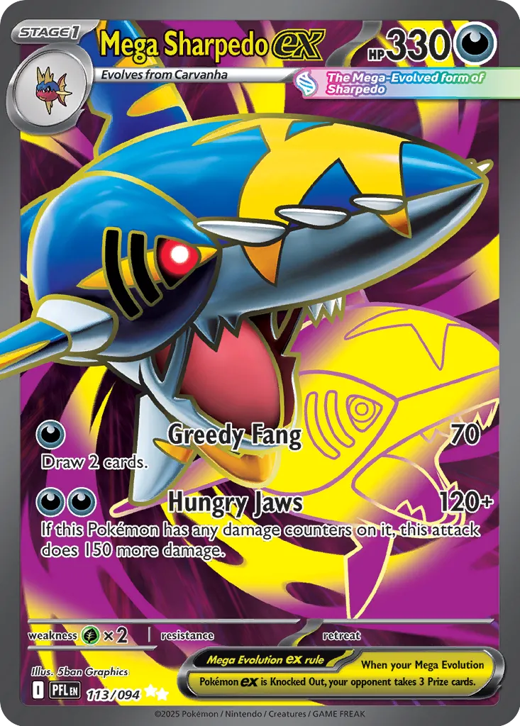 PFL Phantasmal Flames - 113/094 - Mega Sharpedo ex