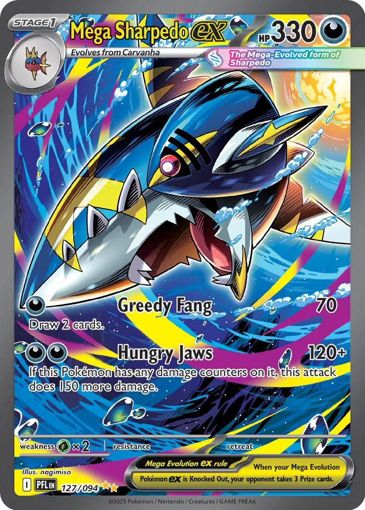 PFL Phantasmal Flames - 127/094 - Mega Sharpedo ex