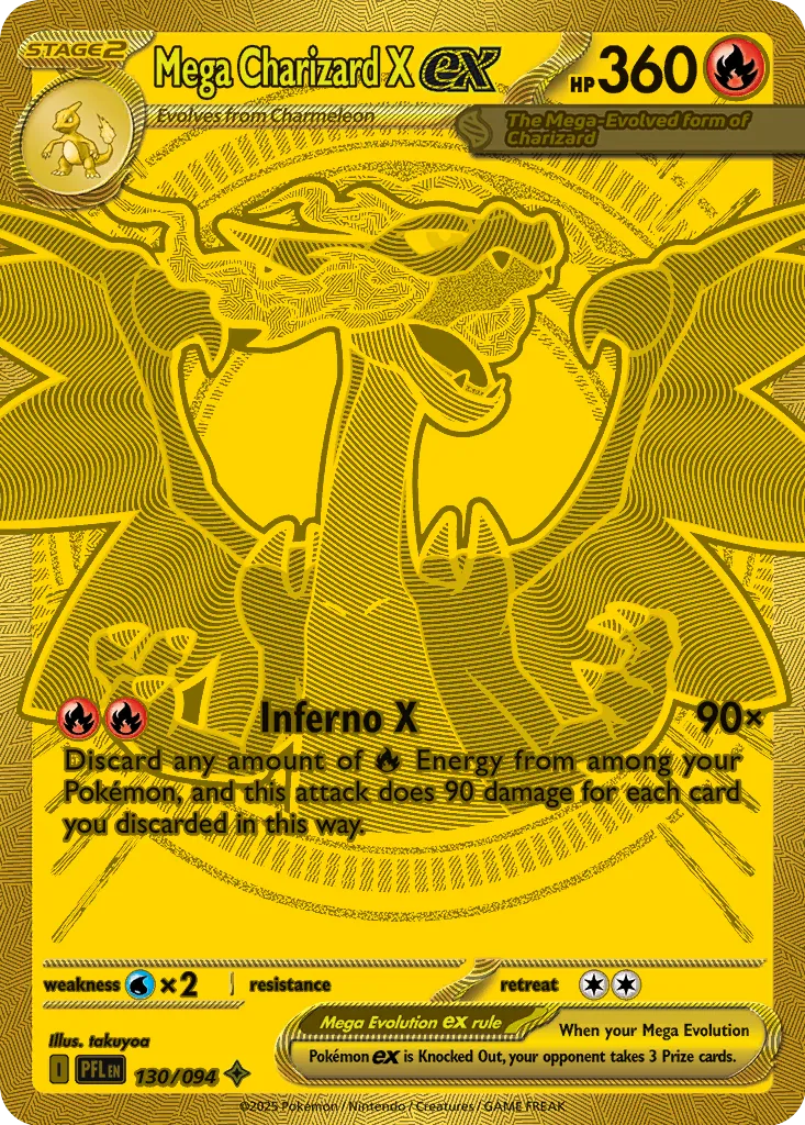 PFL Phantasmal Flames - 130/094 - Mega Charizard X ex (złota)