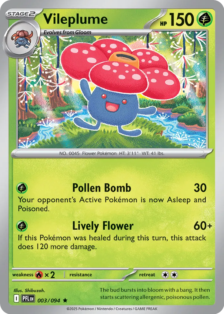 PFL Phantasmal Flames - 003/094 - Vileplume (Holo)