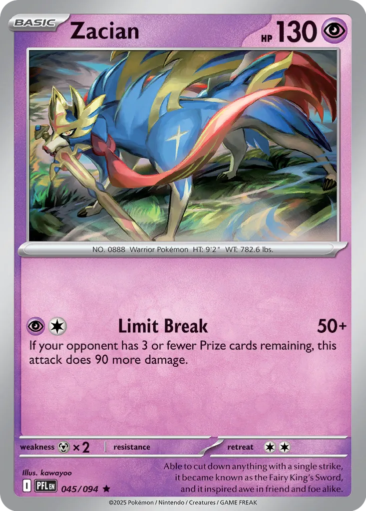 PFL Phantasmal Flames - 045/094 - Zacian (Holo)