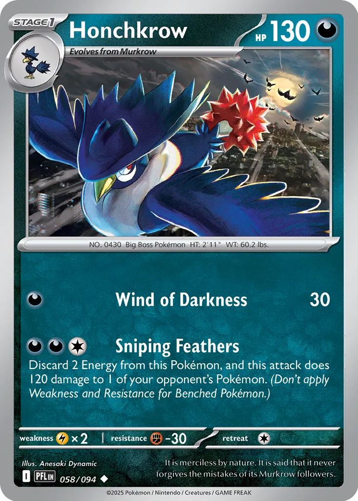 PFL Phantasmal Flames - 058/094 - Honchkrow