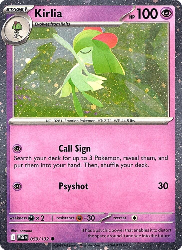 Mega Evolution - 059/132 - Kirlia (Cosmos Holo)