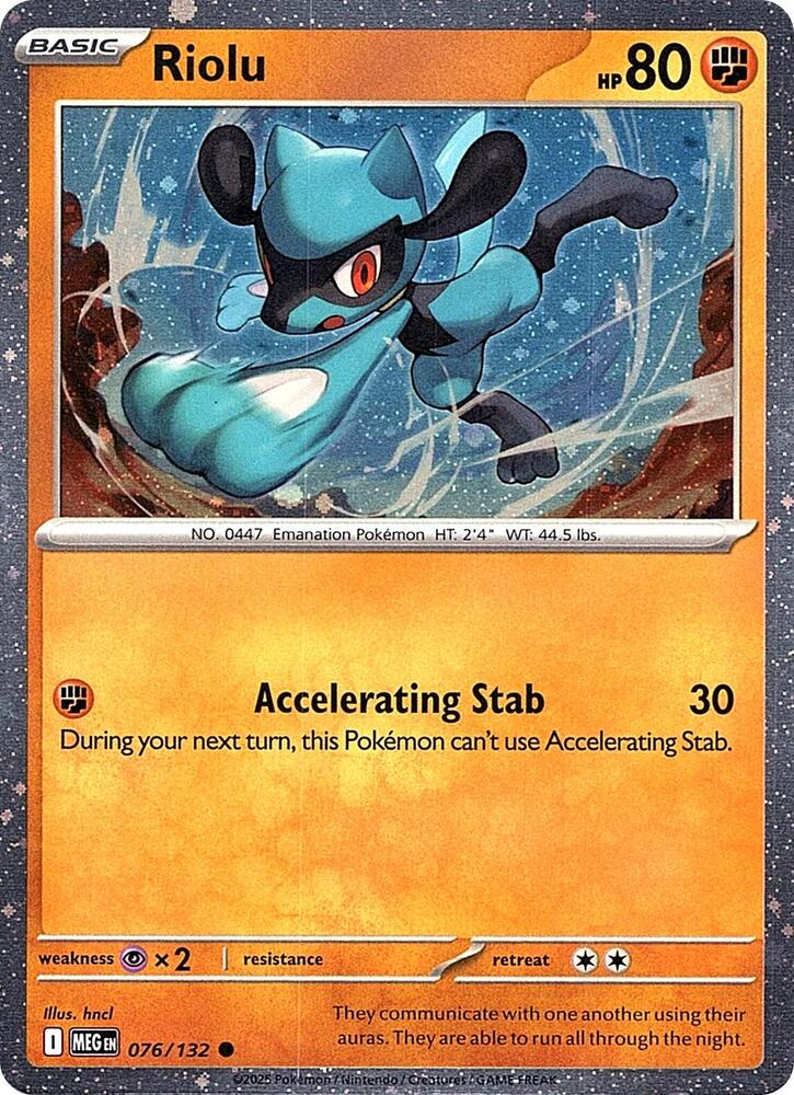Mega Evolution - 076/132 - Riolu (Cosmos Holo)