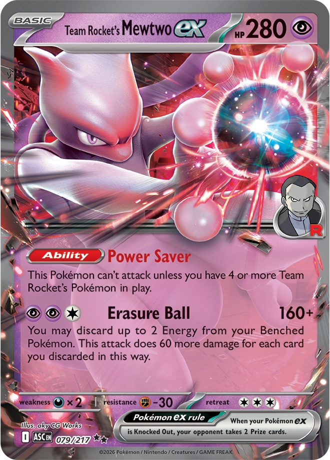 ASC Ascended Heroes - 079/217 - Team Rocket's Mewtwo ex