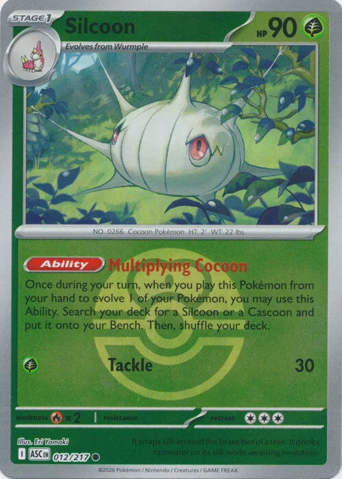 ASC Ascended Heroes - 012/217 - Silcoon (Love Ball Reverse Holo)