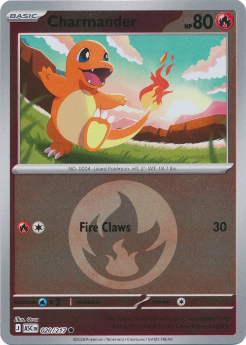 ASC Ascended Heroes - 020/217 - Charmander (Energy Reverse Holo)