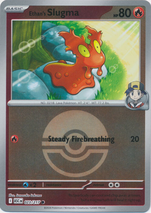 ASC Ascended Heroes - 023/217 - Ethan's Slugma (Poké Ball Reverse Holo)