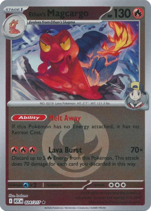 ASC Ascended Heroes - 024/217 - Ethan's Magcargo (Energy Reverse Holo)
