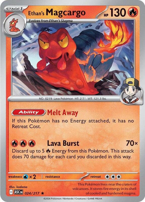ASC Ascended Heroes - 024/217 - Ethan's Magcargo (Holo)