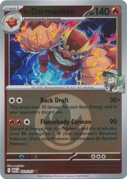 ASC Ascended Heroes - 033/217 - N's Darmanitan (Energy Reverse Holo)