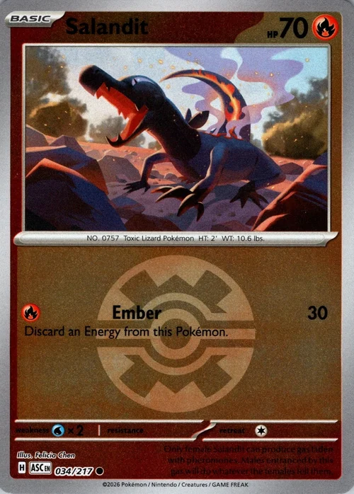 ASC Ascended Heroes - 034/217 - Salandit (Quick Ball Reverse Holo)