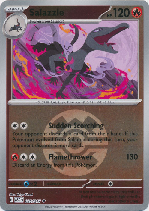 ASC Ascended Heroes - 035/217 - Salazzle (Quick Ball Reverse Holo)