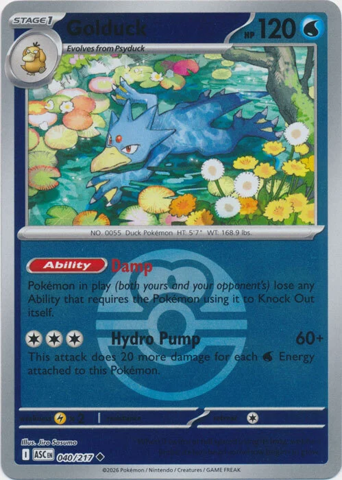 ASC Ascended Heroes - 040/217 - Golduck (Love Ball Reverse Holo)