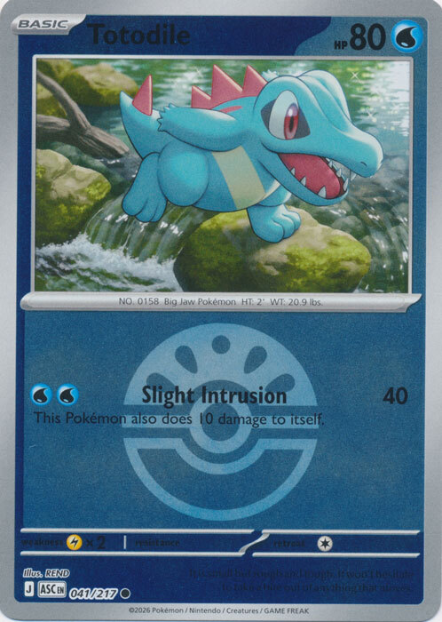 ASC Ascended Heroes - 041/217 - Totodile (Friend Ball Reverse Holo)