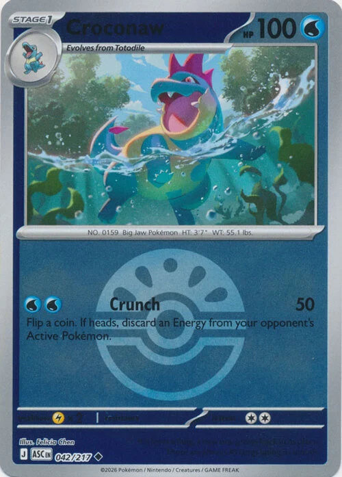 ASC Ascended Heroes - 042/217 - Croconaw (Friend Ball Reverse Holo)