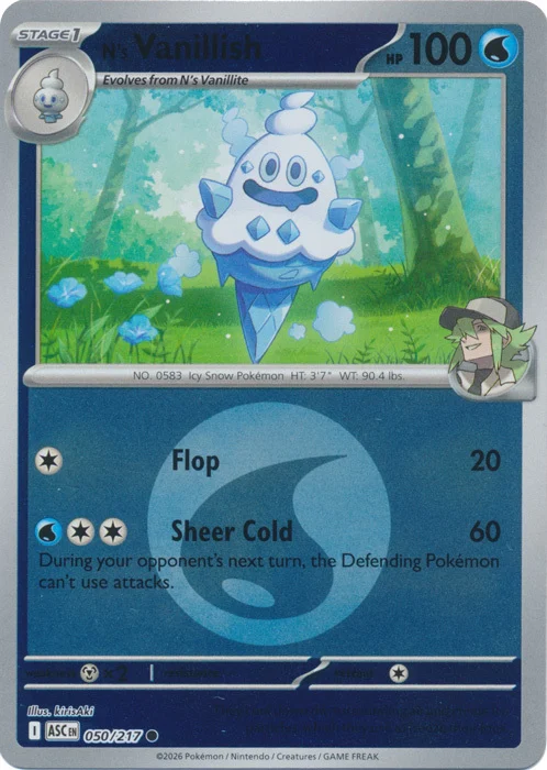 ASC Ascended Heroes - 050/217 - N's Vanillish (Energy Reverse Holo)