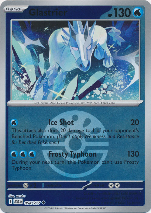 ASC Ascended Heroes - 054/217 - Glastrier (Friend Ball Reverse Holo)