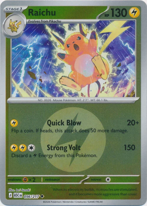 ASC Ascended Heroes - 056/217 - Raichu (Energy Reverse Holo)