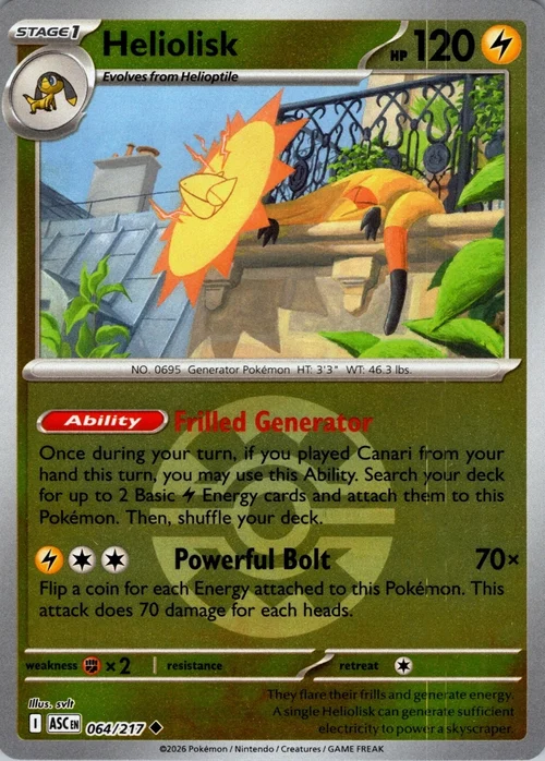 ASC Ascended Heroes - 064/217 - Heliolisk (Quick Ball Reverse Holo)