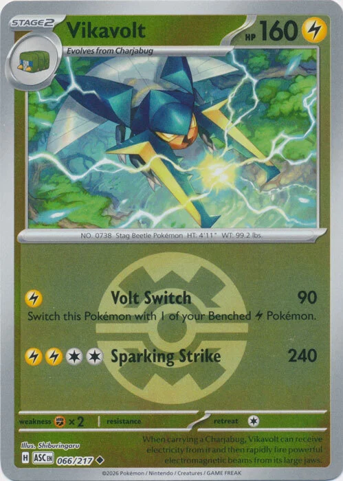 ASC Ascended Heroes - 066/217 - Vikavolt (Quick Ball Reverse Holo)