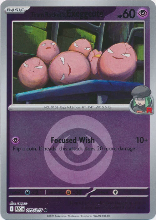 ASC Ascended Heroes - 077/217 - Team Rocket's Exeggcute (Energy Reverse Holo)