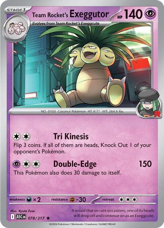 ASC Ascended Heroes - 078/217 - Team Rocket's exeggutor (Holo)