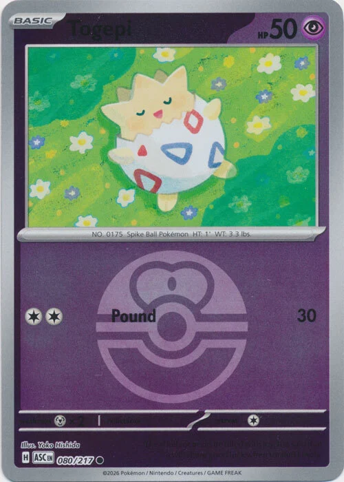 ASC Ascended Heroes - 080/217 - Togepi (Love Ball Reverse Holo)