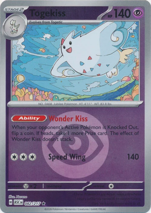 ASC Ascended Heroes - 082/217 - Togekiss (Energy Reverse Holo)
