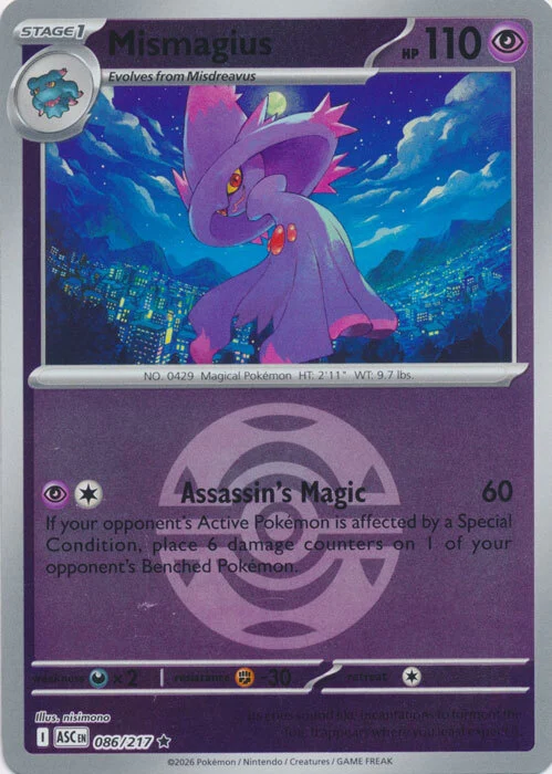 ASC Ascended Heroes - 086/217 - Mismagius (Dusk Ball Reverse Holo)