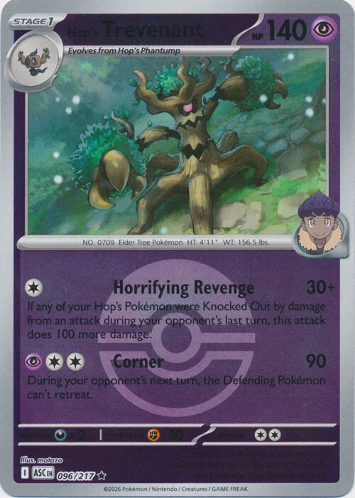 ASC Ascended Heroes - 096/217 - Hop's Trevenant (Poké Ball Reverse Holo)