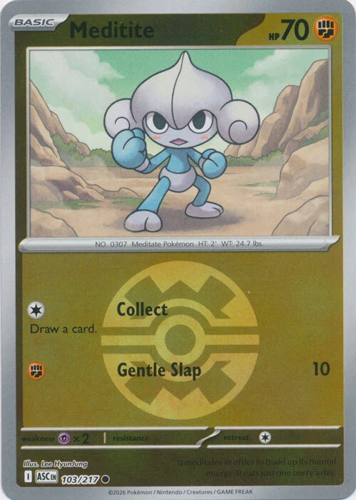 ASC Ascended Heroes - 103/217 - Meditite (Quick Ball Reverse Holo)