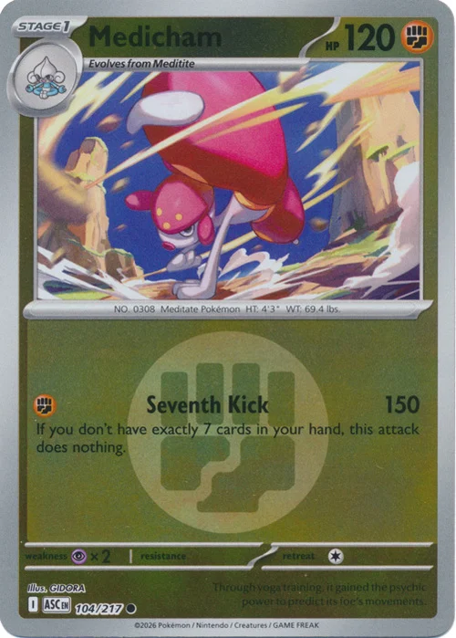 ASC Ascended Heroes - 104/217 - Medicham (Energy Reverse Holo)