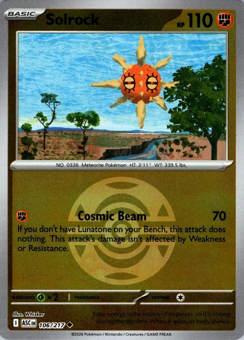 ASC Ascended Heroes - 106/217 - Solrock (Dusk Ball Reverse Holo)