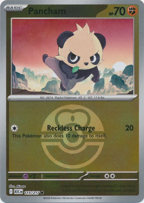 ASC Ascended Heroes - 115/217 - Pancham (Love Ball Reverse Holo)