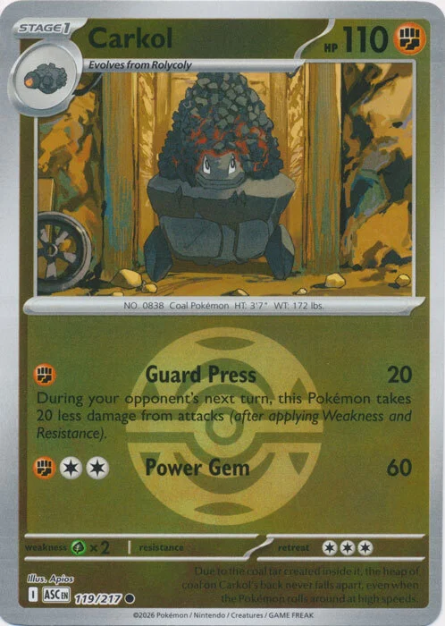 ASC Ascended Heroes - 119/217 - Carkol (Dusk Ball Reverse Holo)