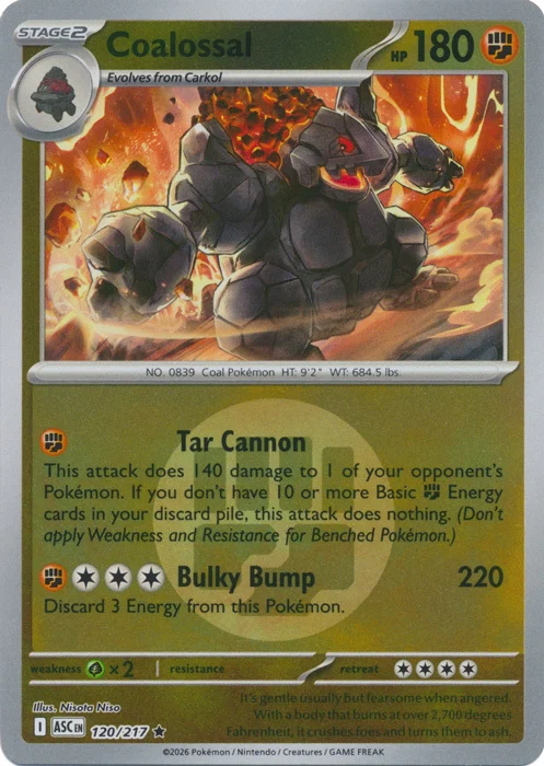ASC Ascended Heroes - 120/217 - Coalossal (Energy Reverse Holo)