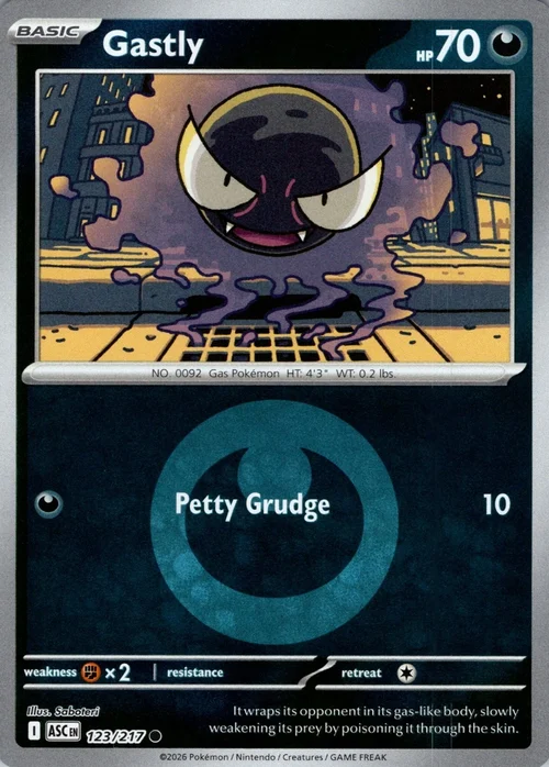 ASC Ascended Heroes - 123/217 - Gastly (Energy Reverse Holo)