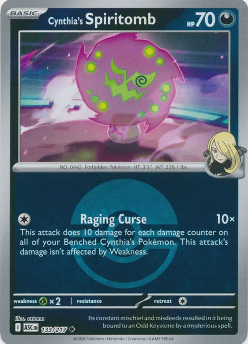 ASC Ascended Heroes - 133/217 - Cynthia's Spiritomb (Poké Ball Reverse Holo)