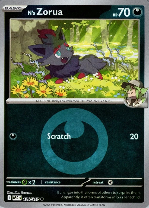 ASC Ascended Heroes - 136/217 - N's Zorua (Energy Reverse Holo)