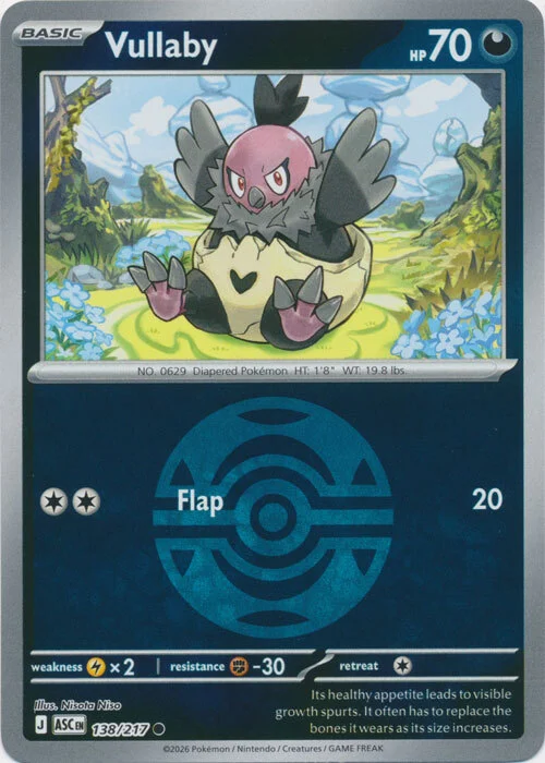 ASC Ascended Heroes - 138/217 - Vullaby (Dusk Ball Reverse Holo)