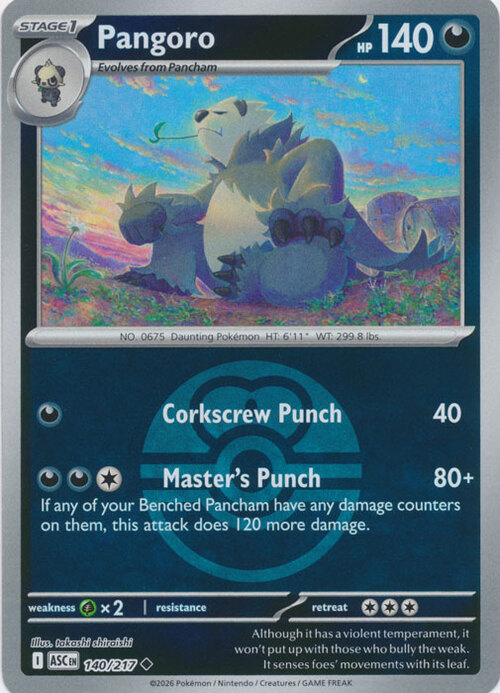 ASC Ascended Heroes - 140/217 - Pangoro (Love Ball Reverse Holo)